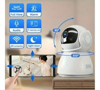 1 pièce Caméra de intelligente pour animaux de compagnie Ultra HD 1080P, WIFI 2.4G, vision nocturne, détection de mouvement, audio bidirectionnel et rotation à 360 degrés - Convient pour la surveillan