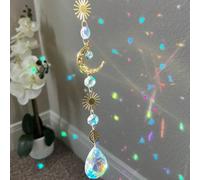 1 pièce Capteur de lumière solaire Attrape-rêves en cristal, décoration suspendue, réflecteur de lumière pour la maison, cadeau pour Halloween, anniversaire, remise de diplôme Taille UniqueCristal art