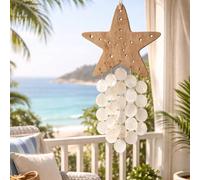 1 pièce Carillon d'étoile de mer de style bohème, pendentif de décoration de mariage de plage romantique, suspension de fenêtre en forme d'étoile, décoration murale esthétique rétro, attrape-rêves, su