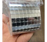 1 pièce Carreaux de mosaïque en véritable verre autocollants, argent/or/or rose, mini carreaux carrés de 5x5 mm, pour DIY, fête disco, décoration de la maison, boule disco, vase, tasse, cadre et plus