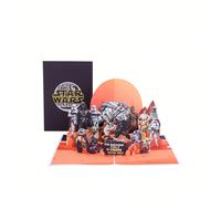 1 pièce Carte d'anniversaire 3D pop-up Star Wars, cadeau d'anniversaire unique avec thème de personnage classique, convient aux fans, amis et famille Portrait,graphique,LettresPapetier
