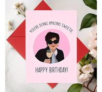 1 pièce, Carte d'anniversaire amusante, avec enveloppe, convient pour diverses occasions, message "Vous faites un travail incroyable, chérie", design de la célébrité Kris, parfait pour les amis, la fa