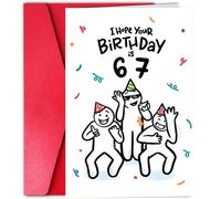 1 pièce Carte d'anniversaire barbecue amusante 67 et toujours là ! | Blague amusante, un incontournable pour les seniors de la génération alpha, les fêtes de départ à la retraite et la Journée de l'am