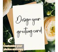 1 pièce Carte de vœux personnalisée avec enveloppe - Créez votre propre carte en ajoutant du texte, une photo ou un design. Peut être personnalisée en tant que carte d'anniversaire pliante, carte de r