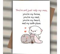 1 pièce Carte de vœux romantique pour la Saint-Valentin, en papier de haute qualité, avec une illustration de chat mignonne, comprend une enveloppe, pour les couples, le mari, la femme, pour l'anniver