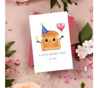 1 pièce Cartes de vœux pain Cartes de vœux anniversaire amusantes Cartes d'anniversaire Cartes "UN PETIT TOAST D'ANNIVERSAIRE À VOUS" - La meilleure carte d'anniversaire pour votre fils/fille/amis env