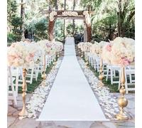 1 pièce Chemin de passage minimaliste blanc, 100 cm de large, plusieurs tailles disponibles - Convient pour les mariages, les fêtes et les événements à thème, tapis de scène pour allée intérieure/exté