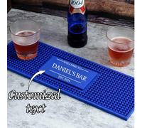 1 pièce Chemin de table de bar personnalisé, tapis de bar personnalisé, tapis à café et cocktail, accessoires de bar à la maison, dessous de verre en caoutchouc artistique, cadeau pour le père, le pet