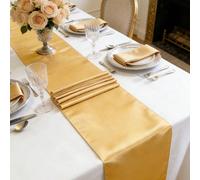 1 pièce Chemin de table en satin - Nappe en satin brillant, doux et soyeux, lavable en machine - Convient pour la maison, le restaurant, le café et la décoration de fête de mariage en plein air, certi