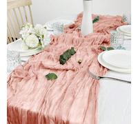 1 pièce Chemin de table plissé rose corail, nappe pliable, décoration pour fête d'anniversaire, décoration de mariage, décoration de maison pour les fêtes, décoration de table de salle à manger pour f