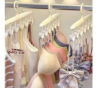 1 pièce Cintre multifonctionnel rotatif avec crochets multiples pour cravates et écharpes, organisateur d'armoire gain de place, cintre rotatif pour vêtements pour chambre ou dortoir, conception légèr