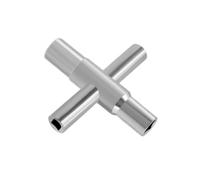 1 Pièce Clé Universelle Armoire Electrique 78x78mm Argent Clé Triangle Compteur Eau Gaz Radiateur Multifonction 4 Voies Utilitaires arré Vidange Outil pour Techniciens Bâtiment Maintenance