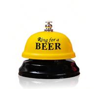 1 pièce Cloche de service portable en métal de couleur jaune/rose/café avec motif dessin animé, idéale pour restaurant, réception, dressage d'animaux, jeux, enseignant, déjeuner, bar ou hôtel. Meilleu