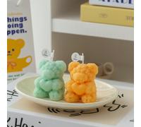 1 pièce Coffret cadeau bougie parfumée ours en peluche, design en forme de cœur, convient pour des occasions telles que les déclarations, les anniversaires, la décoration de la maison, les fêtes, les