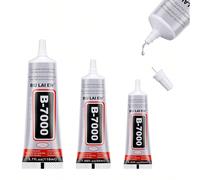1 pièce Colle adhésive pour bijoux B7000 - Tube de collage de métal imperméable avec pointe d'aiguille fine - Montage de perles et de pierres précieuses DIY - Colle liquide blanche durable et flexible
