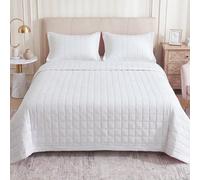 1 pièce Couette d'été blanche matelassée fine, literie de dortoir, couvre-lit respirant et léger, textile de maison doux et confortable, décoration de chambre multi-scène, couette de lit fine convenan
