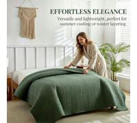 1 pièce Couette matelassée à couches pour l'été, literie d'été minimaliste, drap de lit double, couvre-lit, literie douce et respirante toutes saisons, couverture matelassée minimaliste, couette légèr