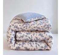 1 pièce Couette matelassée imprimée motif floral petite fleur dessin animé mignon, version A en tissu tricoté, version B en velours polaire bean, confortable toutes saisons, rembourrage alternative du
