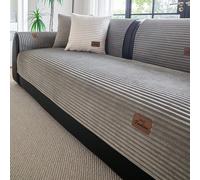 1 pièce Coussin de canapé décoré d'une étiquette en cuir avec la lettre "MY", tissu peluche doux pour la peau, tapis de siège anti-griffures pour animaux de compagnie, housse de protection de canapé u