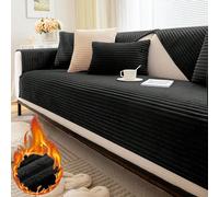1 pièce Coussin de canapé épais en flanelle de couleur unie, style anti-salissure et anti-dérapant pour animaux de compagnie. Protecteur de canapé anti-rayures pour l'automne/l'hiver, convient pour le