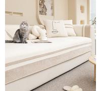 1 pièce Coussin de canapé Sherpa anti-salissure pour animaux de compagnie, style moderne minimaliste anti-rayures pour chat, housse de canapé antidérapante, convient aux canapés en L et 1/2/3/4 places