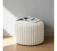 1 pièce Coussin de sol rond de luxe rembourré, repose-pieds moelleux et confortable à rayures, double couche doux, housse amovible et lavable, pouf boule moelleuse 20pouces *15pouces (environ 50 cm x 