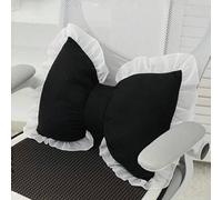 1 pièce Coussin décoratif avec nœud, coussin d'accent doux et mignon avec nœud, coussin décoratif avec nœud en dentelle froncée pour canapé, lit, salon et chambre à coucher, cadeau pour la fête des mè