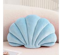 1 pièce Coussin décoratif en forme de coquillage, coussin en velours doux rembourré 3D, coussin de décoration de plage océanique pour canapé, lit, chambre, décoration de pièce, jardin extérieur, été p