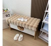 1 pièce Coussin en peluche crème / Coussin de banc à chaussures d'entrée, décoration moderne pour la maison, décoration intérieure, nouveau pour l'automne/hiver, style Ins, Saint-Valentin, Noël, Fête