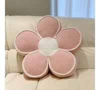 1 Pièce Coussin Rembourré En Forme De Fleur 3d En Tissu Teddy Avec Garniture 40*40Polyester