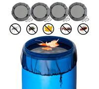 1 pièce Couvercle à maille pour récupérateur d'eau de pluie, filet pour seau de collecte d'eau, couvercle en filet pour récupérateur d'eau de pluie avec cordon de serrage réglable, filtre à écran pour