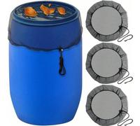 1 pièce Couvercle de protection en filet pour baril de pluie, filtre de collecte d'eau de pluie à cordon de serrage réglable, garde-fou pour baril de stockage d'eau de jardin extérieur, barrière contr