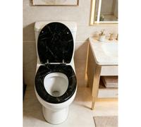 1 pièce Couvercle de siège de toilette à motif de faux marbre, siège de toilette universel pour la maison, anneau de siège de toilette, accessoires de toilette, accessoires de salle de bain, durable,