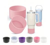 1 pièce Couvercle de tasse en silicone, convient pour les tasses à eau de 40/32/20 oz, couvercle de protection avec fond antidérapant noir,rose,Blanc,Violet,gris,transparentSilicone