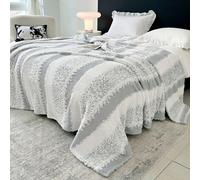 1 pièce Couverture à motif rayé en taffetas, couverture douce et épaisse confortable pour la décoration de la maison, convient pour le lit, le canapé, le bureau, la chambre, le dortoir, lavable en mac
