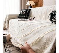1 pièce Couverture de canapé en chenille, style minimaliste Ins, housse de canapé 3D d'1 pièce seul tenant, convient pour toutes les saisons, décoration d'intérieur housse de canapé 180cm*260cm,130cm*