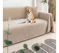 1 pièce Couverture de jet de canapé de couleur unie, style classique convenant à toutes les saisons, protecteur de canapé anti-griffures pour animaux de compagnie, décoratif pour la maison, lavable en