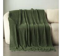1 pièce Couverture douce en tricot, pour le canapé, la sieste au bureau, usage quotidien 130*160Géométrique,Motif texturéAcrylique