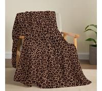 1 pièce Couverture en flanelle imprimé léopard, couverture douce et confortable pour toutes les saisons, couverture cadeau pour la décoration intérieure en automne, occasions mémorables, anniversaires