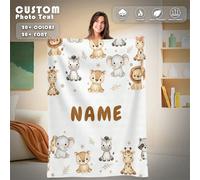 1 pièce Couverture en flanelle personnalisée avec portrait, couverture jetée douce et moelleuse multifonctionnelle, style portrait personnalisé, douce pour la peau et chaude, décoration de fête, cadea