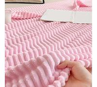 1 pièce Couverture en polaire douce et confortable à rayures rose pâle, convient pour la chambre à coucher et la chambre d'amis 100*150,120*200,150*200,180*200,200*230,80*100Géométrique,Motif texturéF
