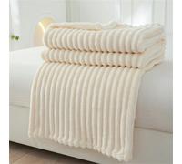 1 pièce Couverture en sherpa moelleuse, couverture en flanelle à carreaux chaude, couverture pour la climatisation, couverture de sieste de bureau décontractée, couverture de canapé, couverture en fau