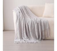 1 pièce Couverture En Tricot Canapé Jeté Couvre-lit Bureau Déjeuner Été Croisé Sieste Châle Taille UniqueUnicoloreTissu tricoté