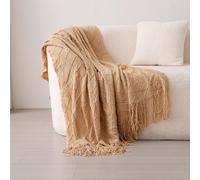 1 pièce Couverture En Tricot Couverture De Canapé Couvre-lit Bureau Sieste Jeté Léger Été Châle Pour Sieste Temps Taille UniqueGéométrique,UnicoloreTissu tricoté