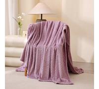 1 pièce Couverture super douce de luxe, couverture de lit légère en flanelle premium avec motif jacquard 3D, couverture en flanelle douce et confortable, convenant pour toutes les saisons - Couverture