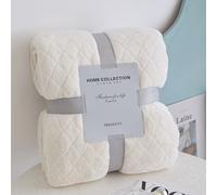 1 pièce Couvre-lit Une Seule Couche Épaissi En Polaire À Carreaux Unicolore Pour Toutes Les Saisons 100*150,120*200,150*200,180*200,200*230,70*100GéométriqueFlanelle