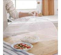 1 pièce Couvre-plat pliable en maille blanche pour table à manger, cloche anti-mouche et anti-poussière pour cuisine, pique-nique extérieur L-16 pouces,S-12 pouces,M-14 pouces,XL-18 poucesPolyester