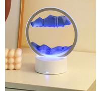 1 pièce Créatif Coloré Lampe de table à sable liquide, sablier rond, lampe de nuit, lampe de bureau intelligente avec USB, verte lampe de chevet, décoration de bureau, ornement de lampe de nuit pour s