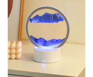 1 pièce Créatif Coloré Lampe de table à sable liquide, sablier rond, lampe de nuit, lampe de bureau intelligente avec USB, verte lampe de chevet, décoration de bureau, ornement de lampe de nuit pour s