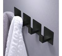 1 pièce Crochet à serviette adhésif pour salle de bain, porte-peignoir mural, sans perçage requis. Décoration de salle de bain, organisateur de salle de bain estival Taille UniqueFer